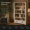 East Hampton Bookcase | White/Natural Timber