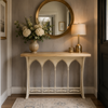 Martinique Console Table | Natural/Distressed White