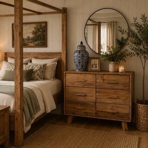 Norfolk 6 Drawer Chest | Recylced Timber