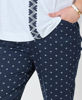 Tropez Print Pant - Navy/White | Gordon Smith
