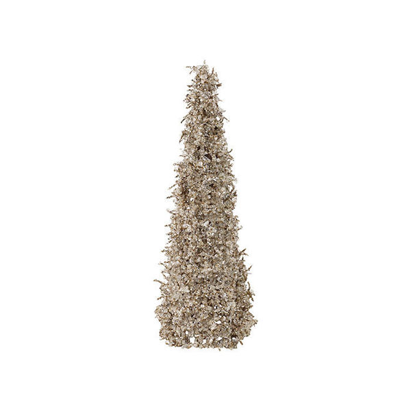 Plastic Ice Cone Tree Small - Champagne | 46cm