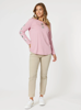 Be Square Long Sleeve Top - Pink | Threadz