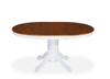 Hampton Extended Dining table ONLY | Polished Teak & White