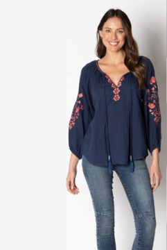 Rosario Shirt - Navy  | Lula Soul