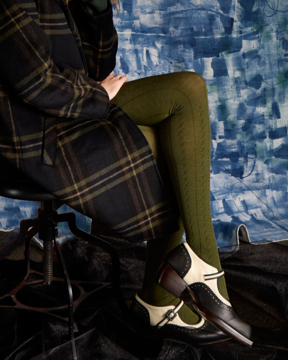 ‘Form Green’ Merino Wool Tights | Tightology