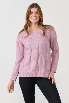 Super Soft Cable Jumper -Orchid | Holmes & Fallon
