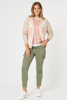 Paige Cargo Slim Leg Jean - Washed Khaki | Threadz