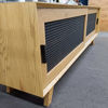 Lark Entertainment Unit- Sliding door | Black Rattan