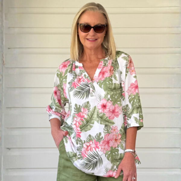 Caledonia Top - Floral Print | Gordon Smith