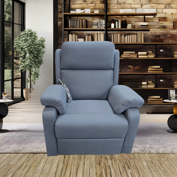 Willow Lift Chair | Luxury Suede Fabric - Blue