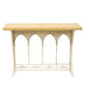 Martinique Console Table | Natural/Distressed White