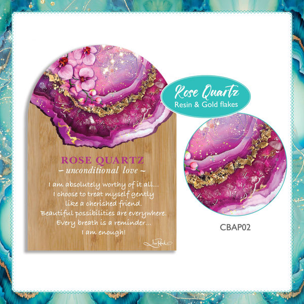 Lisa Pollock Crystal Resin Plaques Pack | Rose Quartz Design