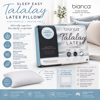 Sleep Easy High Profile Medium Feel Talalay Latex Pillow  Bianca