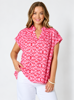 Laguna Beach Print Top - Multi Rose | Threadz
