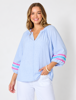 Canopy Ric Rac Top - Pale Blue | Threadz